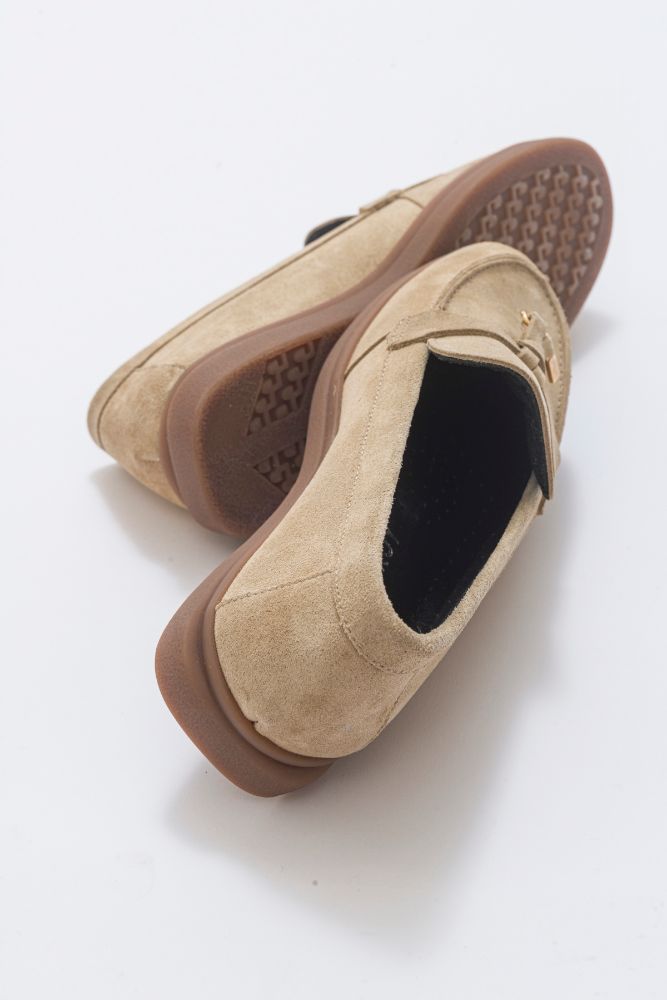 kadin-deri-tokali-loafer-BEJ SUET-NHR23237001-0054065_0